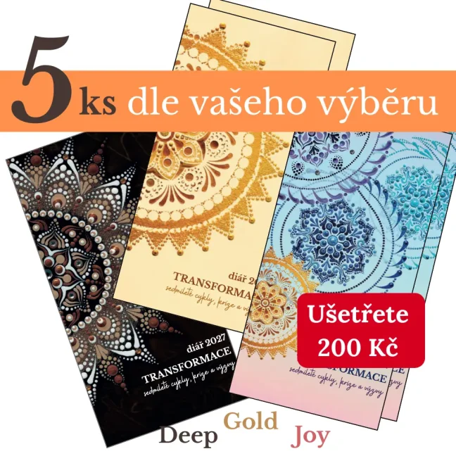 5 ks Diáře transformace 2027 - Barva obálky: Deep