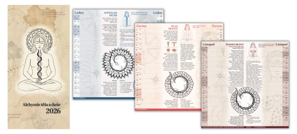 Náhled diáře alchymie těla a duše 2026