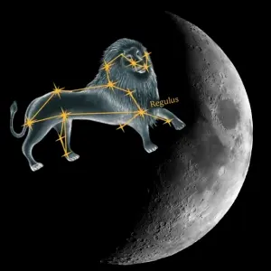 dorůstající luna ve lvu
