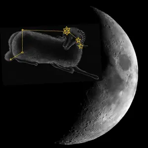 Dorůstající Luna v beranu
