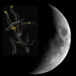 Dorůstající luna v býku
